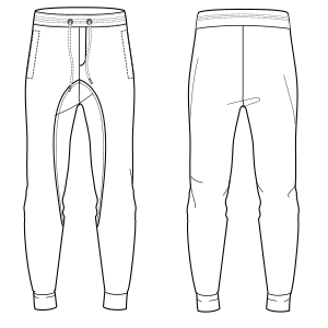 Moldes de confeccion para HOMBRES Pantalones Jogging 7122